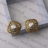 Luxury merk Designer sieraden Chanells Letters Stud 18K Gold 925 Silver Jewelry Woman Crystal Rhinestone Chanells Shoe Pearl Earring Wedding Party Joodlry 445