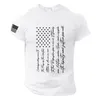 قمصان أزياء القمصان للرجال للرجال استقلال العلم المطبوع الربيع الصيفي الرياضي الولايات المتحدة الأمريكية 4 من يوليو 82