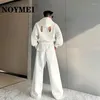 Мужские спортивные костюмы Noymei Hollow Out Back Deconstructed Patchwork Whipper Whipper Широкие брюки для ног Две части установлены 2024 Spring Solid Color