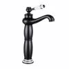 Réglage du bassin de salle de bain robinet antique mélangeur en laiton en bronze solide cuivre europe style tap torneiras para banheiro grue yt5085