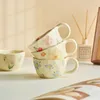 Garnki z kawy ceramiczne kubki miseczki ręcznie szczypty nieregularny kwiat herbaty herbaty kubek inseksu