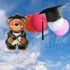 Decoração de festas em forma de urso graduação no balão momentos memoráveis balões decorações de desenhos animados adornamento filme de alumínio superdimensionado