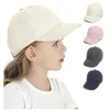 Детская бейсбольная шапка на открытом воздухе повседневная общеобразовательная шапка с твердым цветом изогнутая крыша солнцезащитная шляпа 9 цветов