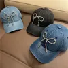 Ball Caps 202404-2508786 Ins Chic Designer Silver Beads Sweet Street Bowknot Lady Baseball Hat Women Women Leisure Visors Cap