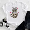 T-shirts söta uggla tecknad tjej barn t-shirt tjej sommar enhörning kläder baby t-shirt nya ärmar kläder grafik t-shirtl2404