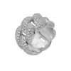 Riveau fin ringon hop gold plaqué 925 argent sterling mensanite diamant diamant glacé lien de chaîne cubaine pour