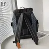 Designer Luxury Nouveau grand sac de voyage en cuir pour hommes de grande mode Hudson sac à dos dans Signature Chambray meilleure quualité