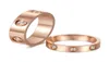 Kajia Love Rose Gold Six Ring avec Titanium Steel One Line Diamond pour couples3497845