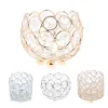 Kaarsen kristal teal licht kaarsen lantaarn houders gouden zilveren kandelaars voor bruiloft kerstfeestje dinertafel centerpieces home decors