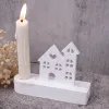 Cougies Love House Candlestick Moule Diy UV Epoxy Résine Ciment Gype Gypsum Ornements Silicone Moules Candlers Craft Craft Making Making