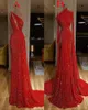 Nouvelle arrivée à manches longues Sirène rouge Robes de bal 2020 Robes de soirée formelles hautes Robe de Soiree9035340