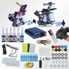 Tattoo Machines Power Box Set 2 Guns Immortal Color Inks leveren naalden accessoires kits voltooide tattoo permanente make -upkit8185092