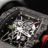 Designer Mechanical Watches Luxury Men's Watches Sports Watches Series RM35-02 Automatiska mekaniska män Full Hollow Dial 49.94 * 44.50 mm med ett säkerhetskort