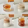 Ins szklany kubek Heatresanty Tubbler Drinkware Transparent Sok Sok Milk do kawy kubek do domu szklanki wodne Stripe 240418