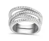 New arrival for famous brands design nickel plated Spiral wedding rings made with Austrian elements crystal gift3336989