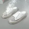 Casual schoenen Crystal Sneakers Slippers Platform Half Women Summer Paar Bling Mules Kristallen Veterschuifjes plus maat 42 43