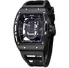 Polshorloges Men039s Watch Skull horloges 30m waterdichte polsavond Luminous Quartz Casual Hollow7389549