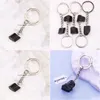 Key Rings Black Irregar Tourmaline Keychain voor vrouwen op tas auto sieraden feest vrienden cadeau drop levering dhgarden dh5j6