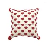 Cuscino/cuscino decorativo rosso Tre-Nsional Love Heart ER Grovidery Modello 45x45 cm Cuschio decorativo per divano Housse de Coussi Dhoeb