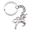 Keychains Drop Souvenirs Gift Men Keychain 2 couleurs 37x28 mm Big Taille 3D Lucky Horn Horse Pendentif Keyring