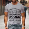 T-shirts masculins hommes vêtements intéressants.J'ai lu ce livre et je bois du vin.T-shirt à manches pour hommes à manches courtes graphiques Shirt surdimensionné Harajuku T-shirtl2404