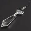 Dekorativa figurer 72 datorer Chandelier Crystal Prisms Hängen Ställ in 38 mm Clear Teardrop Icicle Crystals Parts Replacement