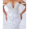 EBI plus OCT Arabische ASO -Größe Meerjungfrau weiße Hochzeitskleid Kristalle Perlen luxuriöse Brautkleider Kleider ZJ54 ES
