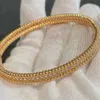 Van CL ap klassieker caleidoscoop armband ontwerp ronde balring mode roségouden set met diamanten voor mannen en dames star style v