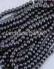MIC NUOVO 8 mm 200 pezzi Black Natural Jet Ematite gemma pietra rotonda a sfera per perle di perle Gioielli Diy9606869