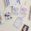 Anahtarlık 1 adet pvc şeffaf ins pocard tutucu anahtarlık kimlik banka kartları kapak KPOP Öğrenciler Kart Koruyucuları Okul Kırtasiye