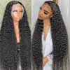 Synthetic Wigs 40 inch water curly 13x6 high-definition transparent lace front human hair wig 200% Brazil 13x4 loose deep wave gel free Q240427