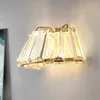 Wall Lamp Nordic Retro Crystal Bedside Light Bedroom Livingroom Home Decor Luxury Staircase Entrance Lighting Fixture