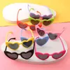 Sunglasses Kids Boy Girls Heart Shaped Sun Glasses Trendy All-Match Baby Children Fashion Shade Eyewear UV400 Oculos H240429