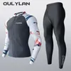 Swimwear Women's Ollylan Men's 2-3 Piece Rash Guard With Boy Shorts à manches longues Zipper de maillot de bain de maillot de bain WETSuit WETSIOT