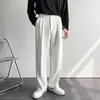 Draped Straight Men Pants Fashion Business Korean Loose Casual White Black Gray Wide-leg Trousers Male Blazer Suit Pants 240428