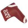 Pu Leather Game Day broderie Golf Club Magnetic Closure Blade Mallet Putter Covers 240429