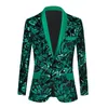 Costumes pour hommes Fashion Shining Sequin Single Button Coat High Street Walk Show Veste mâle One Piece