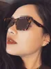 Sunglasses INS Retro Cat Eye Womens Square Small Frame Brand Designer Tone Fashion Oculos H240429