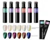 NAB003 Poto de unha Poneiro Auroras Auroras Mirror Nail Art Glitter Muticolor Chrome Holographics Nail Art Acessório 05G8615708