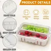 Opslagflessen Snackal Box Koelkast Diverided Serving Tray Snack Organizer Pet herbruikbare voedselschotel draagbare koelkasthouder houder