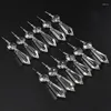 Dekorativa figurer 72 datorer Chandelier Crystal Prisms Hängen Ställ in 38 mm Clear Teardrop Icicle Crystals Parts Replacement