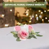 Candele Holdertick Garland Small Farmhouse Fiori artificiali Decorazioni per matrimoni per la cerimonia estate