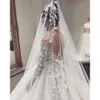 Appliques robes florales mariage 3d Bride Boue magnifique manches longues en dentelle de dentelle de bijou perlé princesse personnalisée