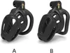 Flat Chastity Cage, kleiner Keuschheitskäfig, umgekehrter Keuschheits -Käfig für Männer Penis Käfig Mann Dark Lock Design, gute Verschleierung, Paare Bondage SM Sex Toys n (schwarz, b)