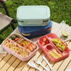 Bento Boxes 2000ml Student Lunch Box Microwave Oven Heated Double Layer Sealed Portable Fresh Keep Storage Container Outdoor Travel Tablewar