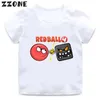 T-shirts Hot Salking Red Ball 4 Cartoon Impresso Caminhada Childrens Game Girl Clocel Baby Boy T-Shirt Summer Casual Childrens Topl2404