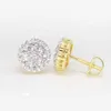 Серьги для шпильки Moissanite Girls 925 Серебряный серебряный серебряный круглый резак лаборатории выращенные бриллианты Моссанитовые женщины мужчины белое золото