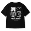 Lässige Herren Baumwoll-T-Shirt Lose T-Shirts atmungsaktive Y2k Tops Hippie Kleidung Streetwear Harajuku Kurzarm Tee Fashion 240420
