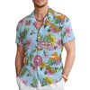 Мужские повседневные рубашки, разноцветные и разноцветные рубашки с короткими рукавами и цветочным принтом Cherry Blossom Art с принтом высокой четкости