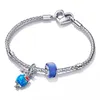 925 Srebrne Bracelety dla kobiet Seria gier Blue wiselant Sisters Gift Fit Pandoras Me Bransoletka Naszyjka Projekt Mody Projektant luksusowy zestaw biżuterii z pudełkiem